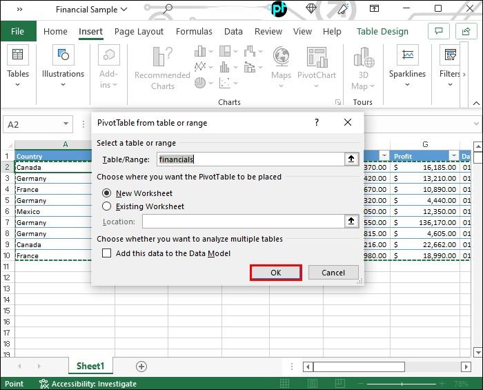 محاسبه درصد تغییرات Excel Pivot Table3