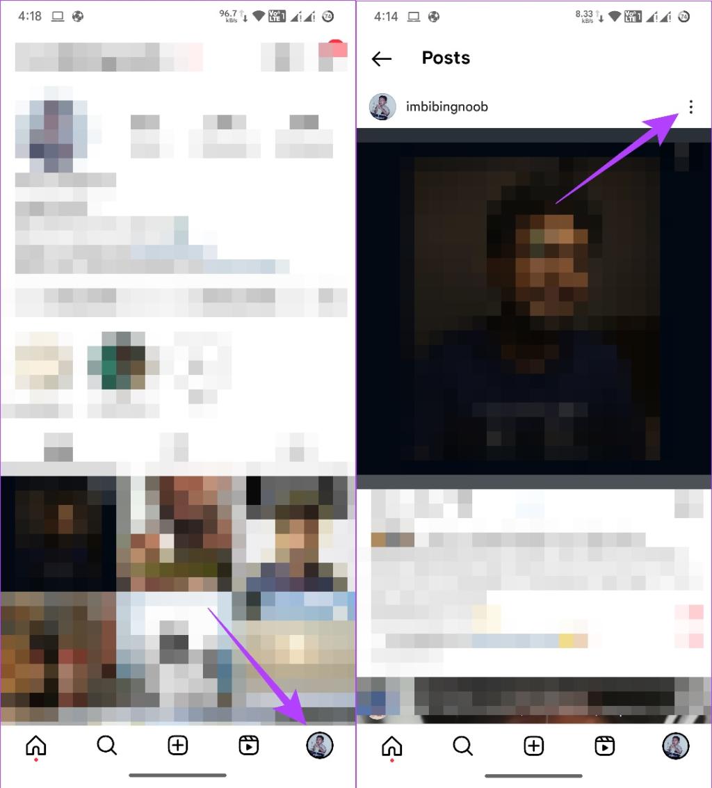 نحوه حذف یک عکس در پست کاروسل اینستاگرام از طریق گوشی 1