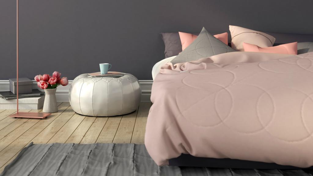 12 ایده برای دکوراسیون اتاق خواب با ترکیب رنگ عالی خاکستری (طوسی) صورتی