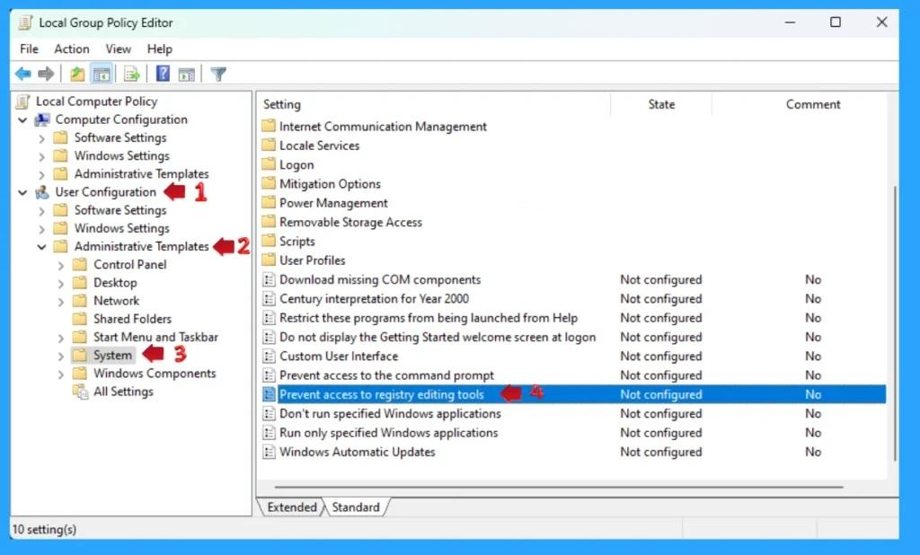 روش‌هایی برای فعال یا غیرفعال کردن ویرایشگر رجیستری 2