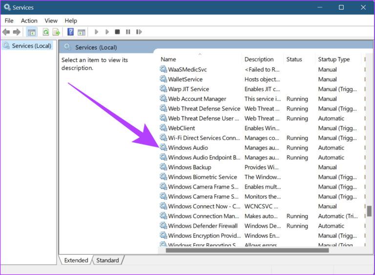 راه اندازیWINDOWS AUDIO FROM SERVICES/2