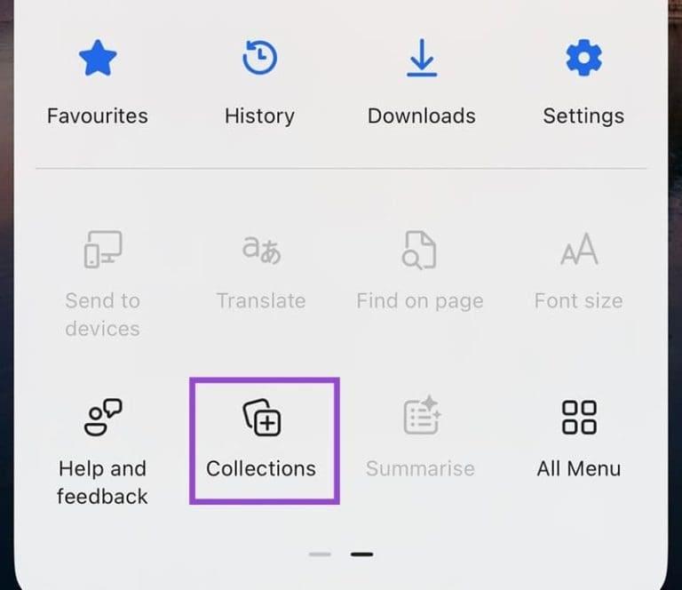نحوه استفاده از collection در مایکروسافت اج 11