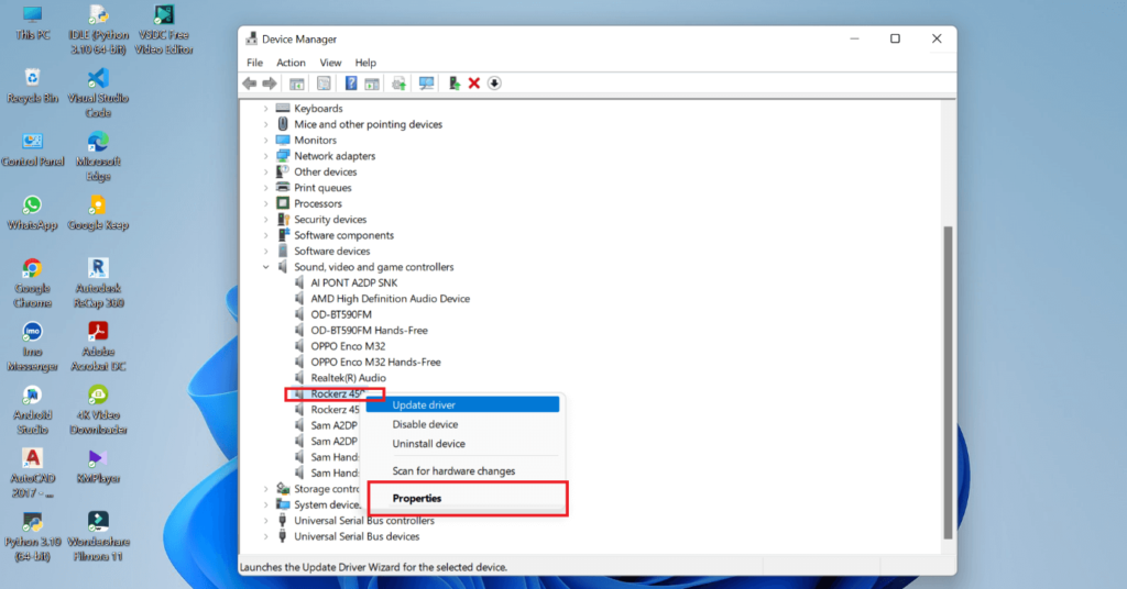 فعال سازی میکروفون در ویندوز 10 با استفاده از Device Manager   مرحله 3