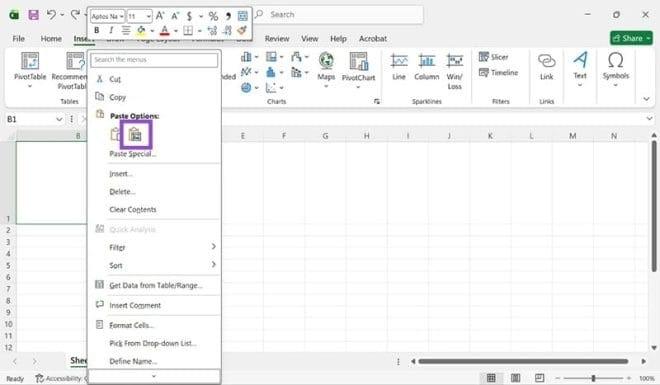 نحوه درج تصویر در سلول اکسل 3