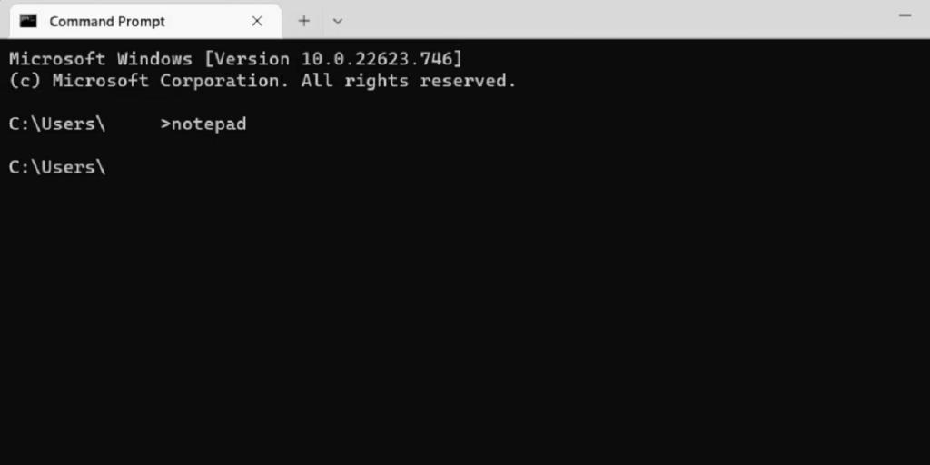 رفع مشکل باز نشدن Notepad در ویندوز 11 با استفاده از Command Prompt