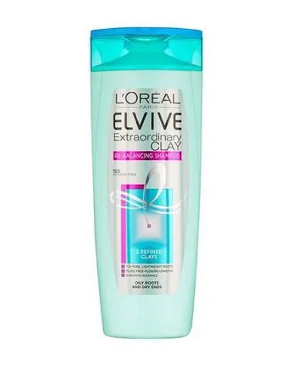 بهترین شامپو ها برای موهای چرب: شامپو و نرم کننده فوق العاده خاک رس L'Oréal Elvive Extraordinary