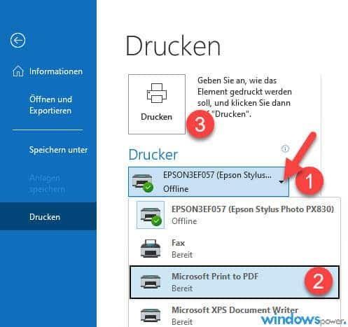 نحوه ذخیره ایمیل به صورت PDF در Outlook