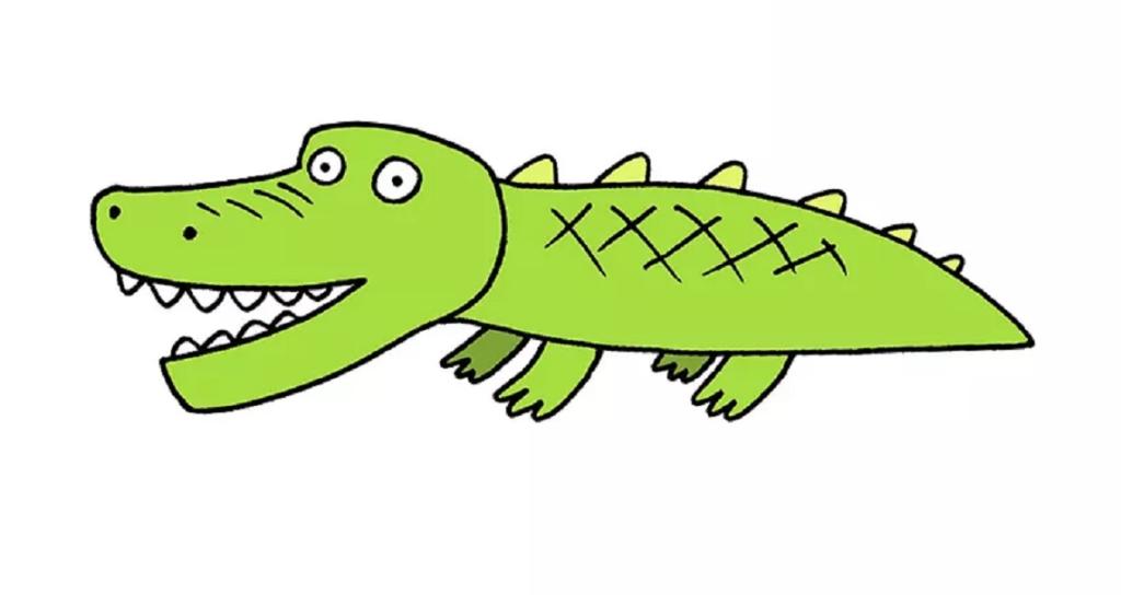 نقاشی تمساح کودکانه 4