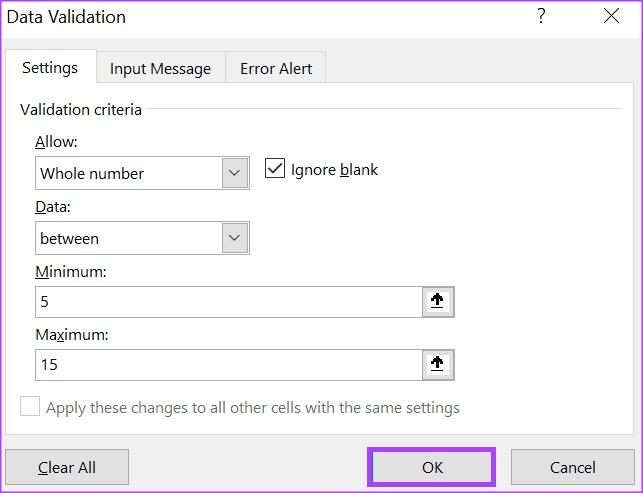 نحوه تنظیم Data validation  در مایکروسافت اکسل