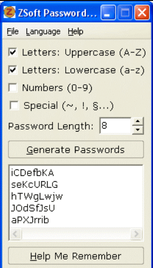 نرم افزار ZSoft Password Generator