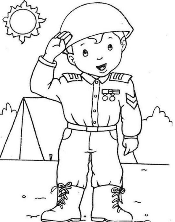 نقاشی روز ارتش برای رنگ آمیزی 11