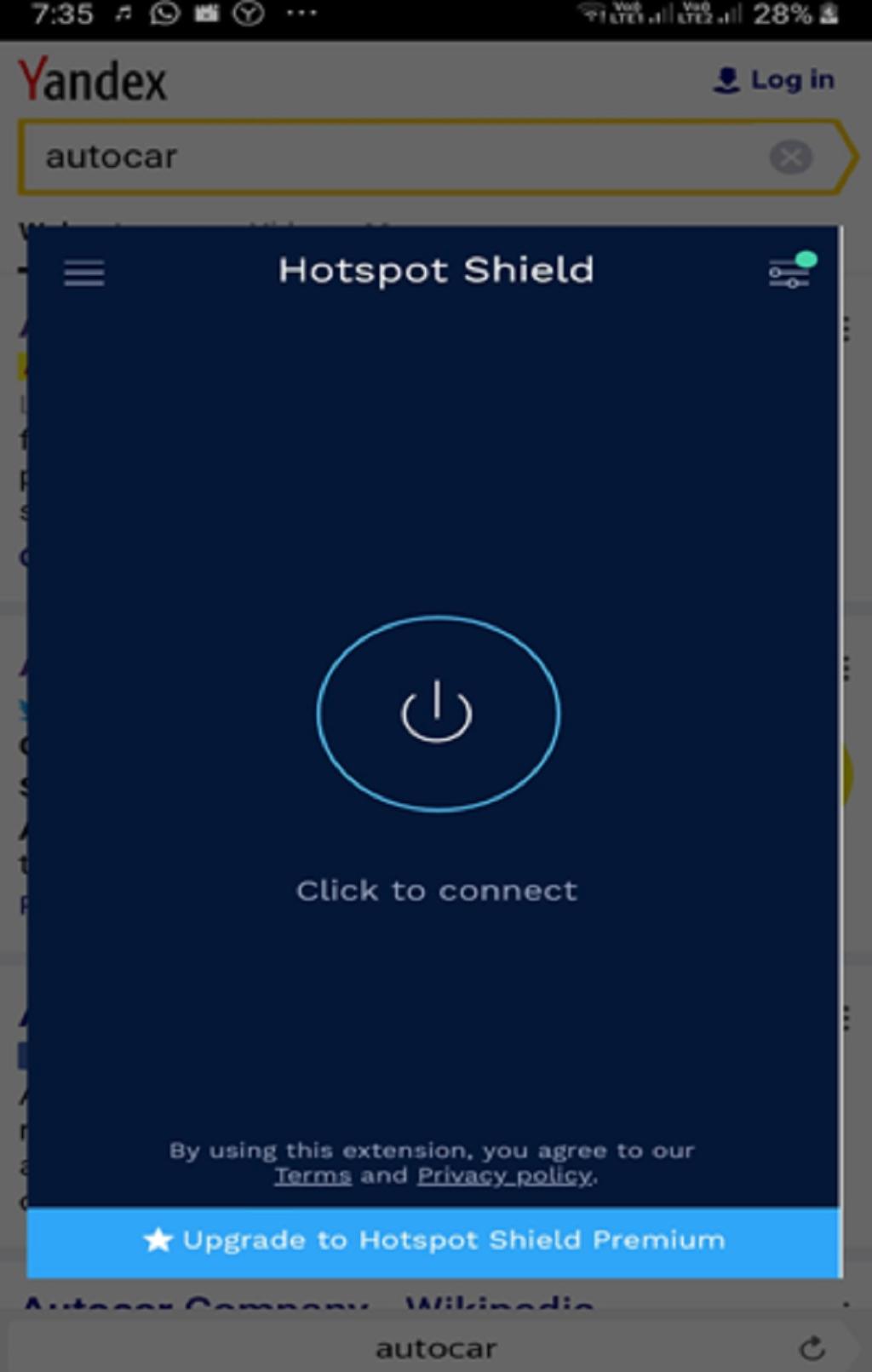 افزونه Hotspot Shield Free VPN Proxy – Unlimited VPN