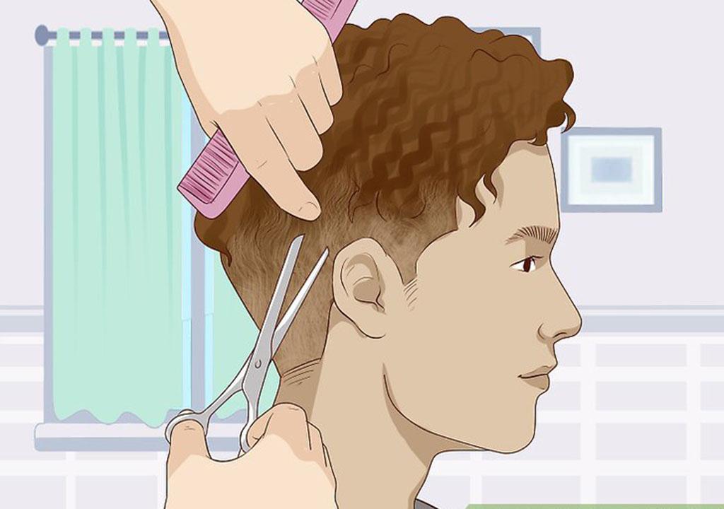 کوتاه کردن موی فر مردانه