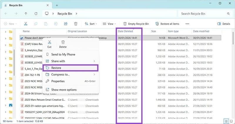 روشهای بازیابی فایلهای حذفشده در مایکروسافت ورد 3