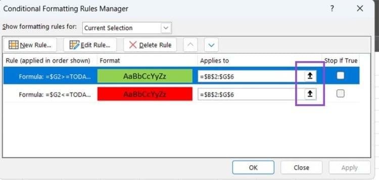 نحوه قالببندی کل یک ردیف در اکسل 5