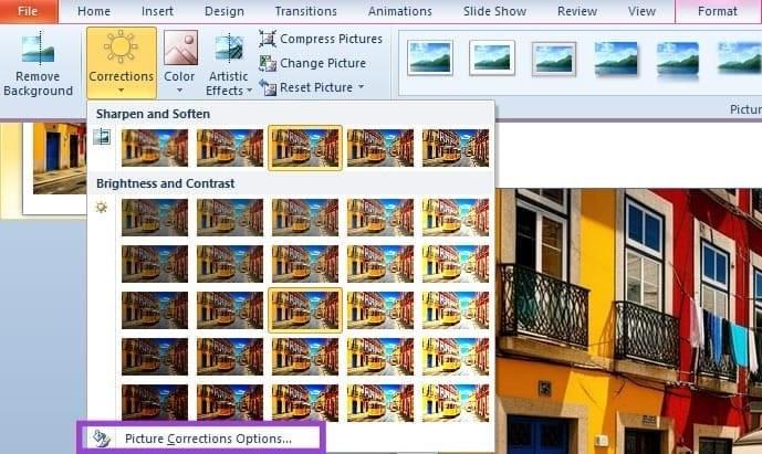  ابزارهای ویرایش عکس در پاورپوینت 5