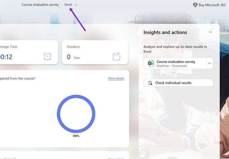 نحوه همگام سازی اکسل با Microsoft forms 3