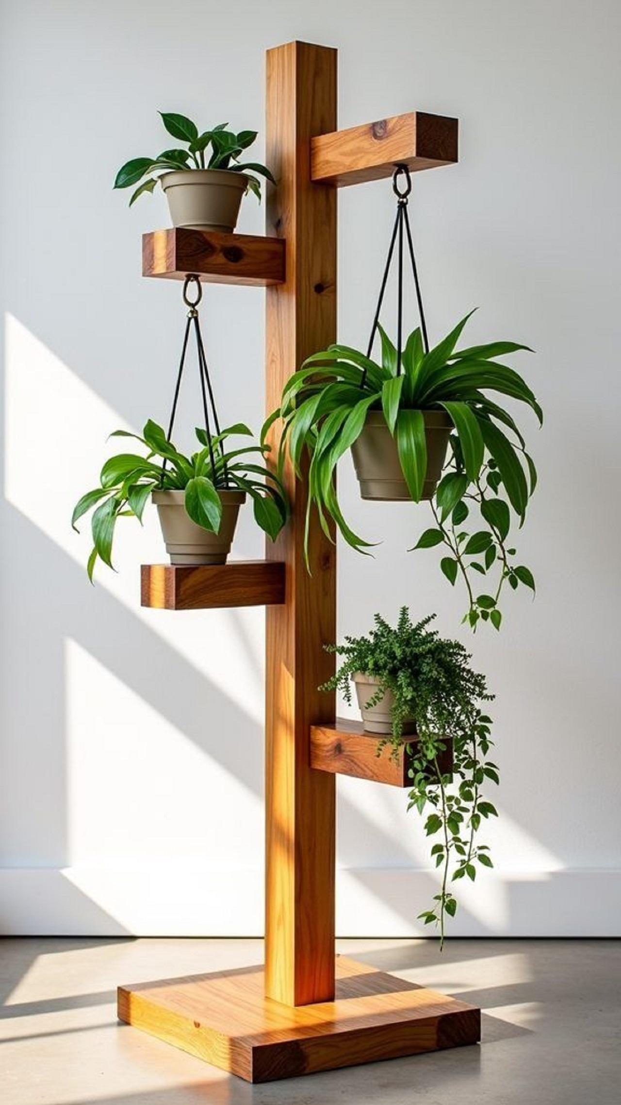 مدل شلف چوبی نردبانی3  