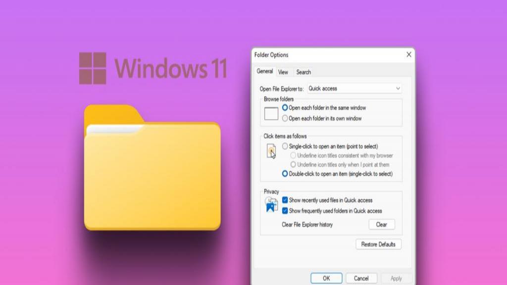 بهترین روش های باز کردن فولدر آپشن Folder Options در ویندوز 11