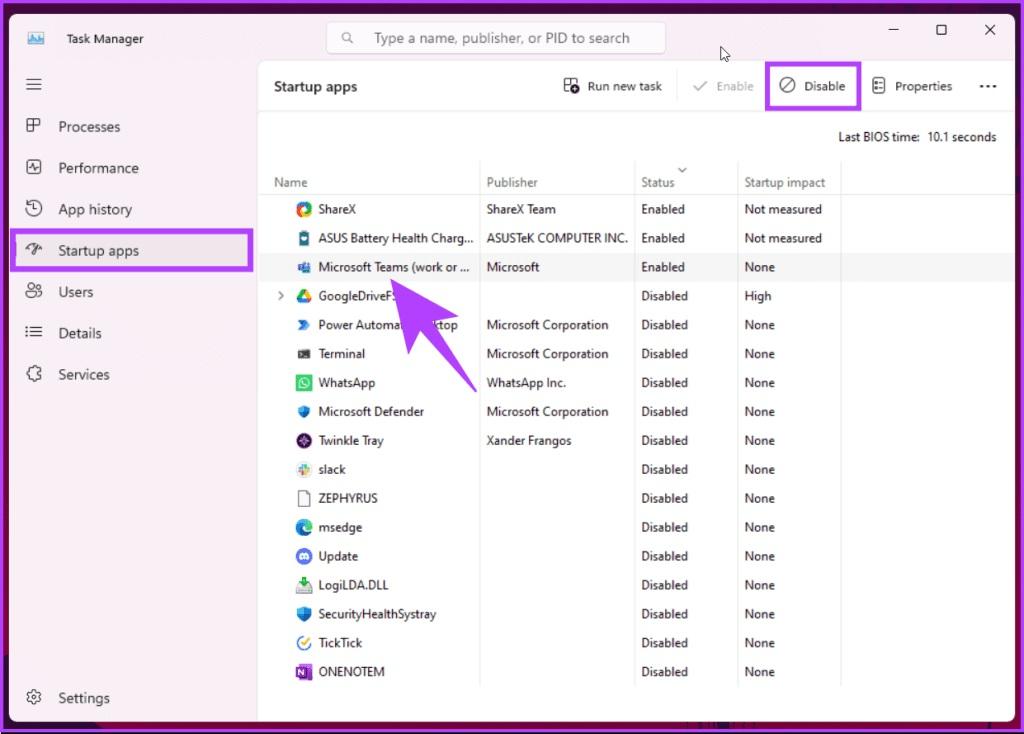 قطع اجرای خودکار Teams در ویندوز 2