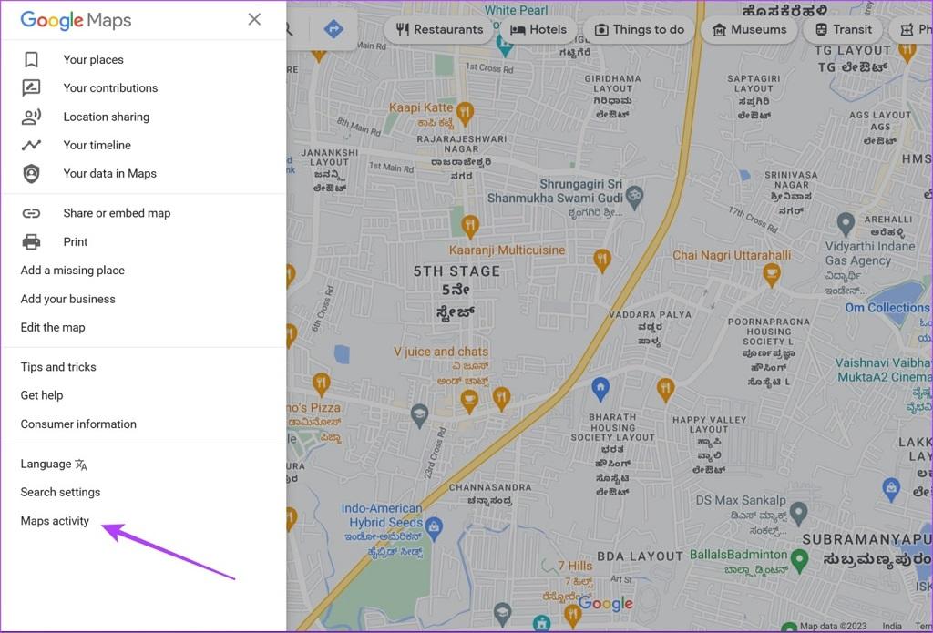 نحوه حذف تاریخچه جستجو و فعالیت Google Maps