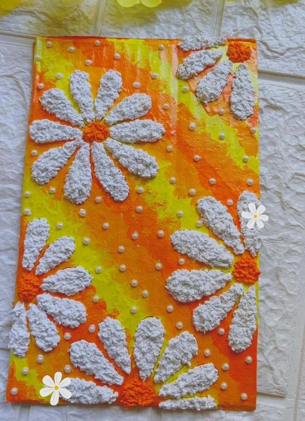 نقاشی با دستمال کاغذی و چسب چوب7