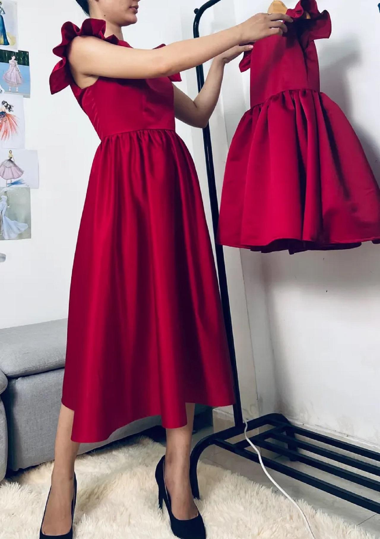 مدل لباس یلدایی ست مادر دختری مدرن 1