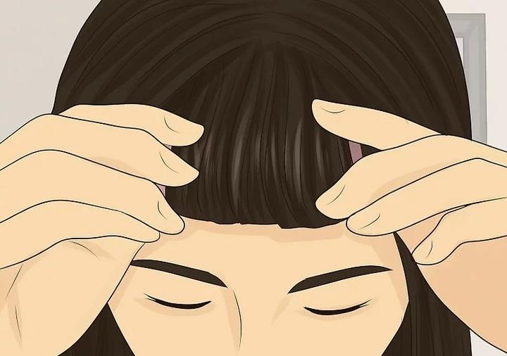 نحوه استایل کردن موی چتری پرده ای 16