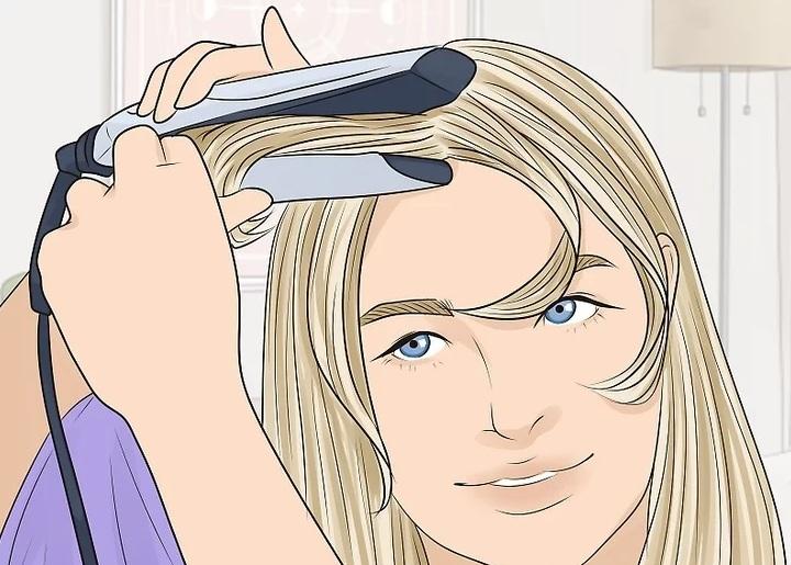 نحوه استایل کردن موی چتری پرده ای 8