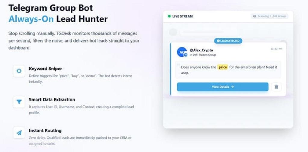 نحوه‌ی کار مانیتورینگ تلگرام TGDesk