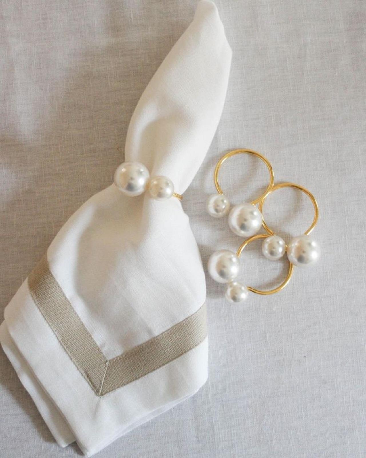 مدل تزیین دستمال سفره با حلقه11