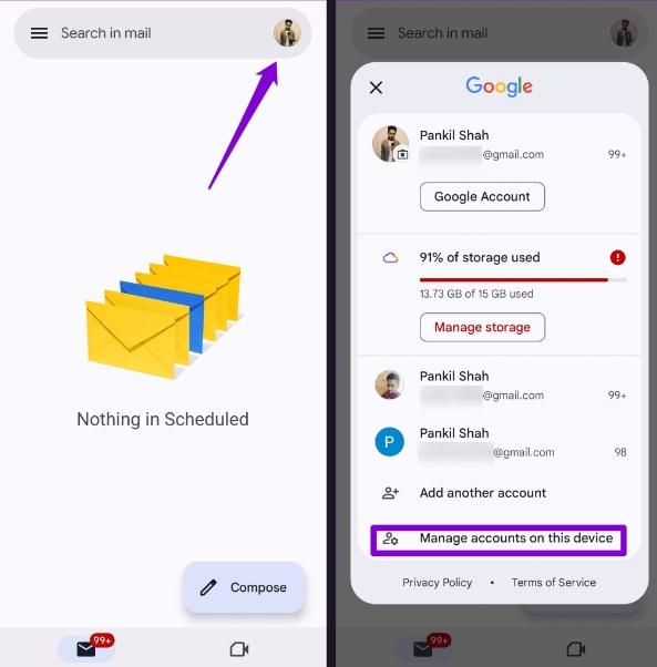 نحوه رفع خطای no connection در جیمیل 5