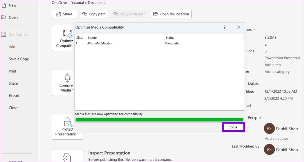  استفاده از Optimize Media Compatibility Option