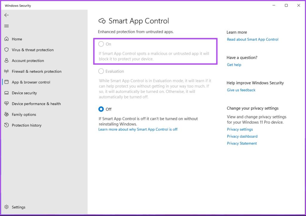 نحوه فعال کردن Smart App Control در ویندوز 11