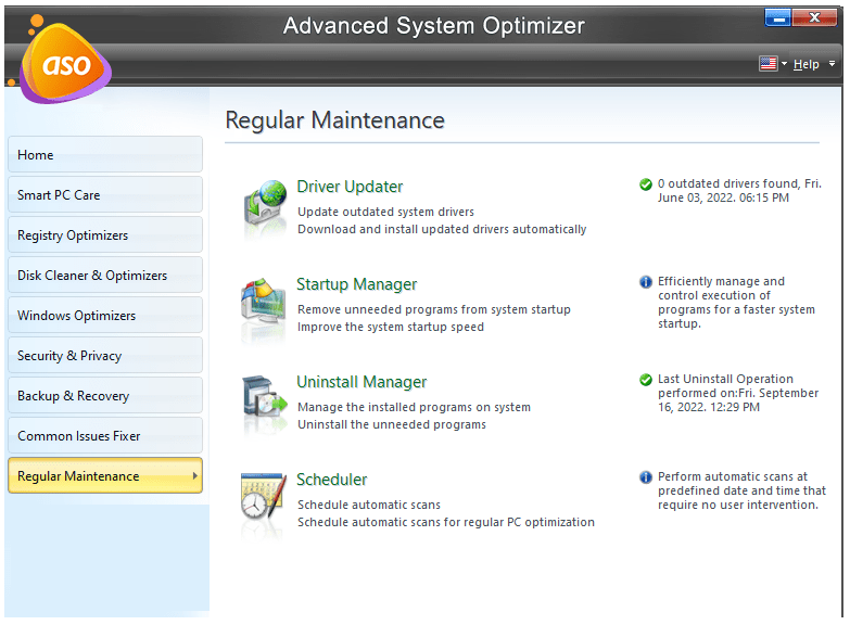  نرم افزار بهینه ساز رایانه : نرم افزار Advanced System Optimizer1