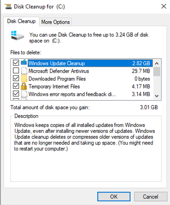 چگونه خطای Not Enough Disk Space For Windows 10 Update را برطرف کنیم؟3