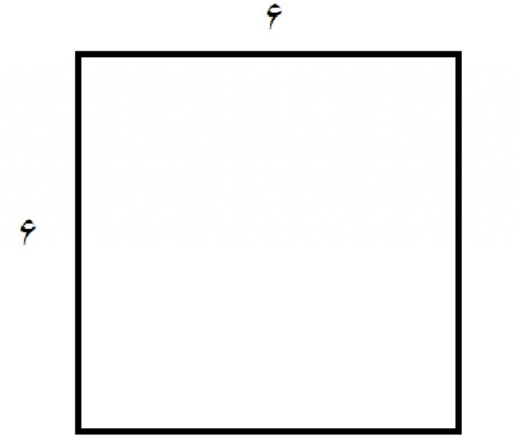 مثال محیط مربع کلاس پنجم