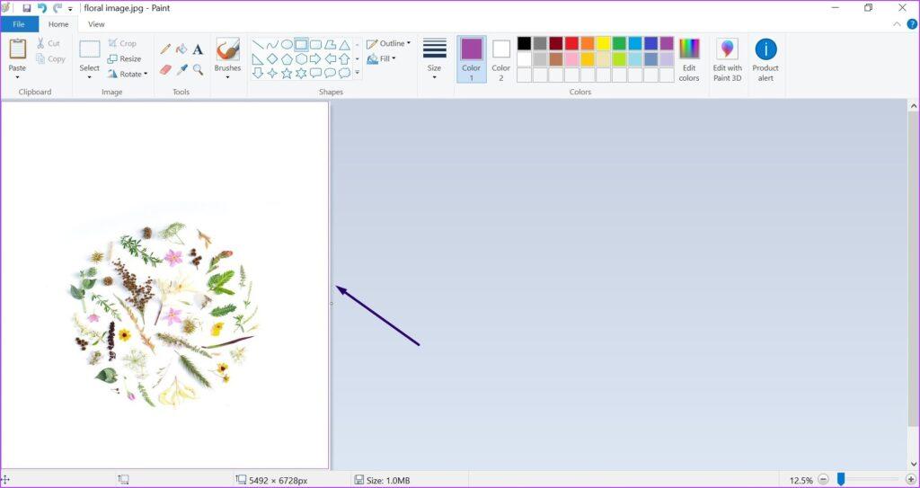 تغییر رنگ حاشیه در Microsoft Paint3