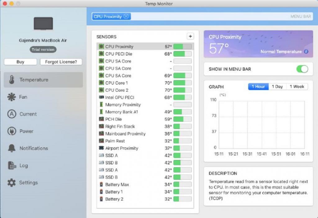 نرم افزار Temp Monitor