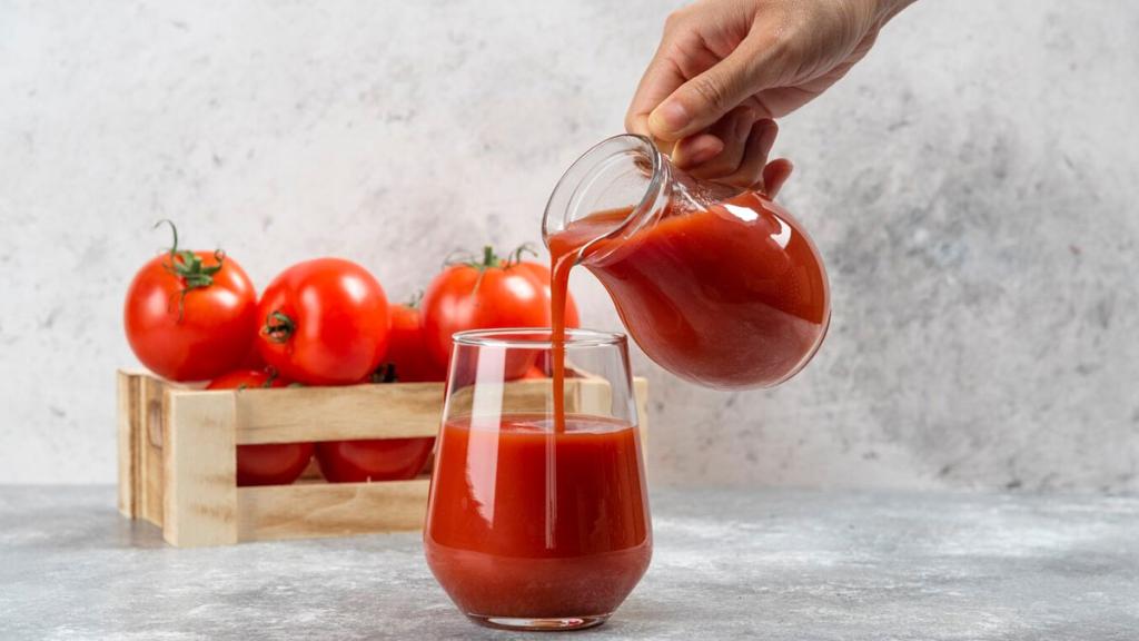 آب میوه های بدون قند :آب گوجه فرنگی