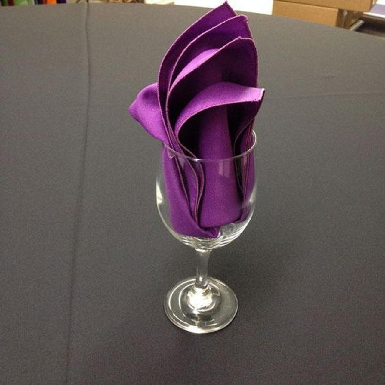 تزیین دستمال سفره در لیوان9