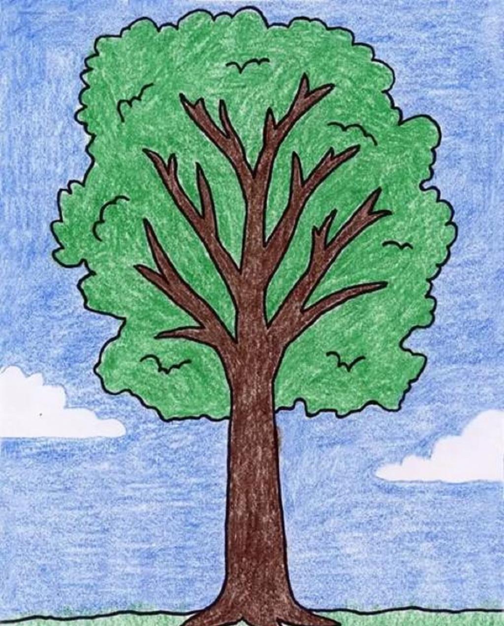 نقاشی روز درختکاری آسان 2