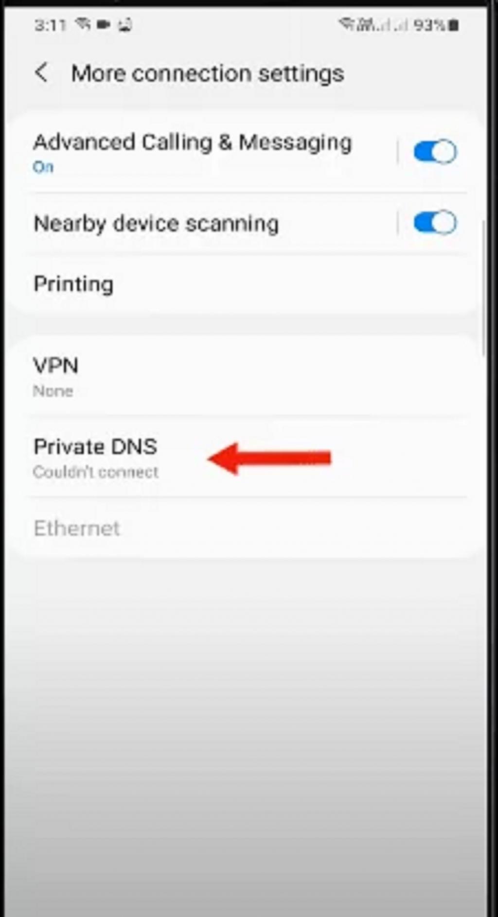 رفع مشکل عدم دسترسی به سرور DNS در اندروید 3