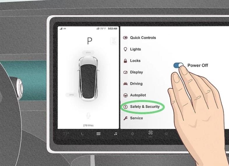 نحوه خاموش کردن خودروهای تسلا 3