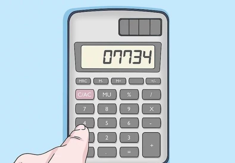 نحوه نوشتن کلمات با ماشینحساب 5