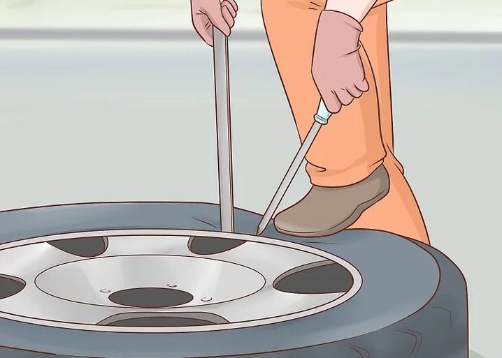 نحوه جدا کردن لاستیک از رینگ 5