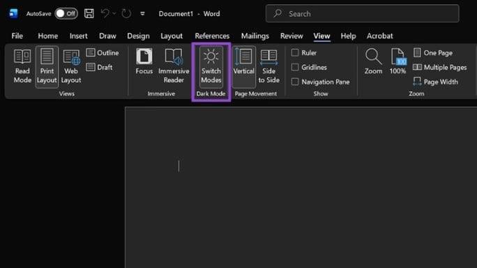 نحوه فعال&zwnj;سازی حالت تاریک در Microsoft Office 8