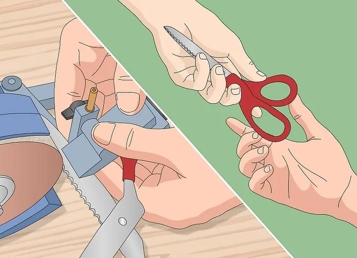 نحوه تیز کردن قیچی 7