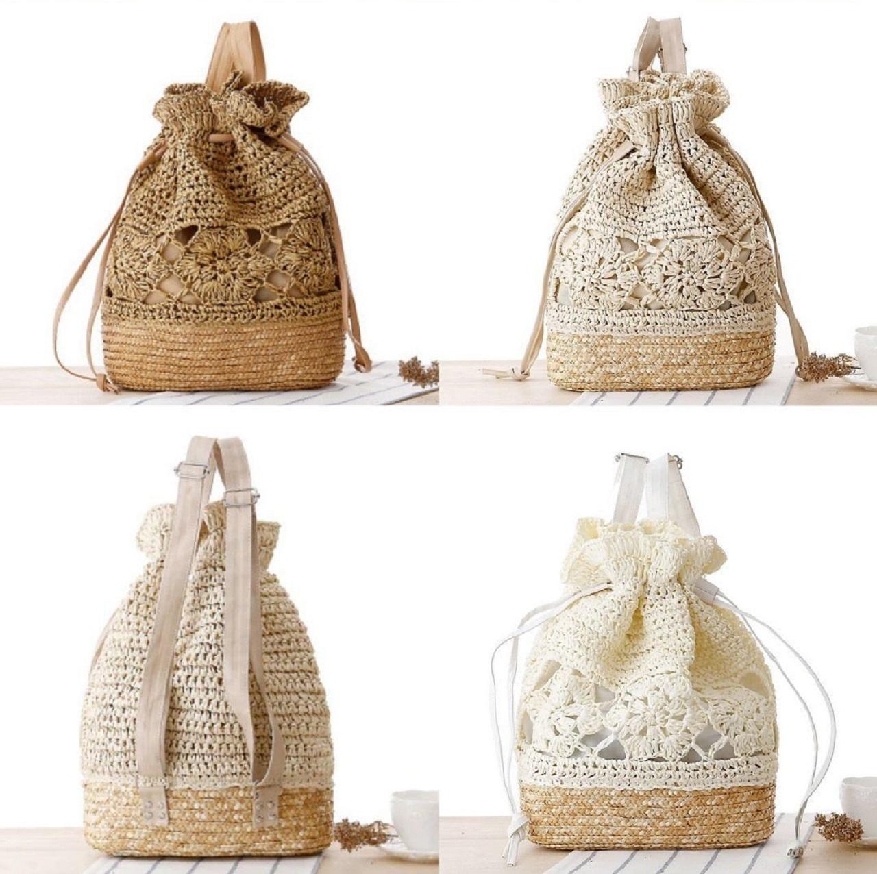 مدل کوله&zwnj; پشتی رافیا مینیمال  3