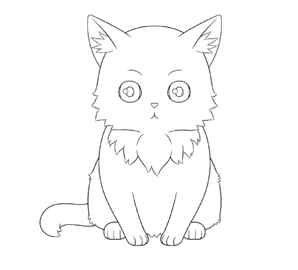 نقاشی گربه به سبک انیمه: کشیدن پنجه های گربه